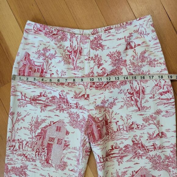 Vintage White Stag size 12 red & white prarie print graphic unique rare quirky - Picture 10 of 10